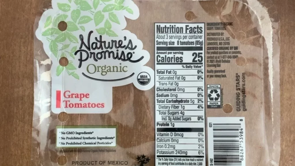 Grape Tomatoes Nutrition