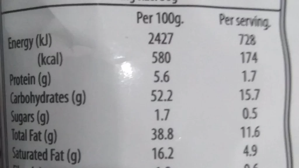 hot cheetos nutrition facts