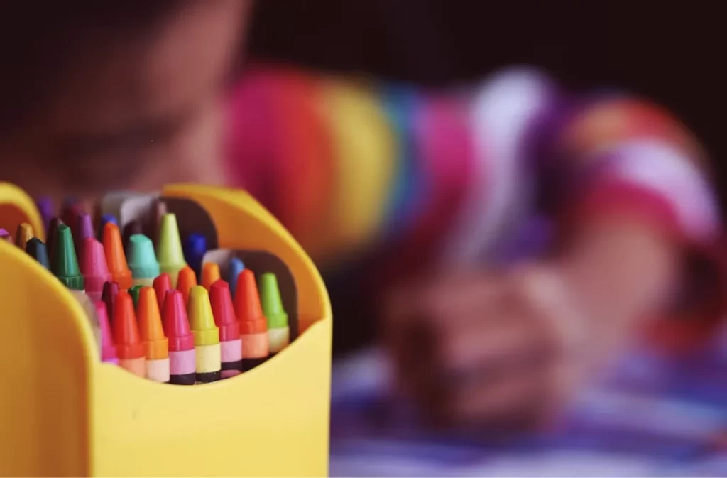 Crayons used for art projects at CT Tech School.
