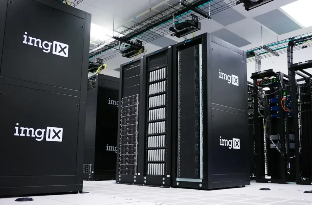 Data center with advanced technology servers.