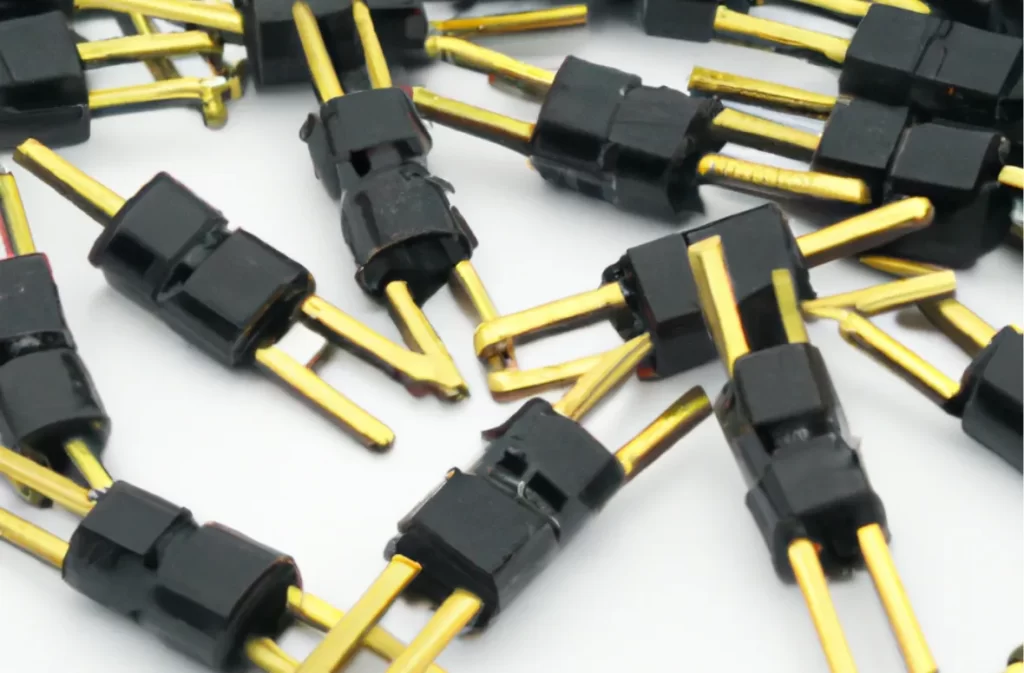 Gold-plated Molex 39850 0500 pin connectors