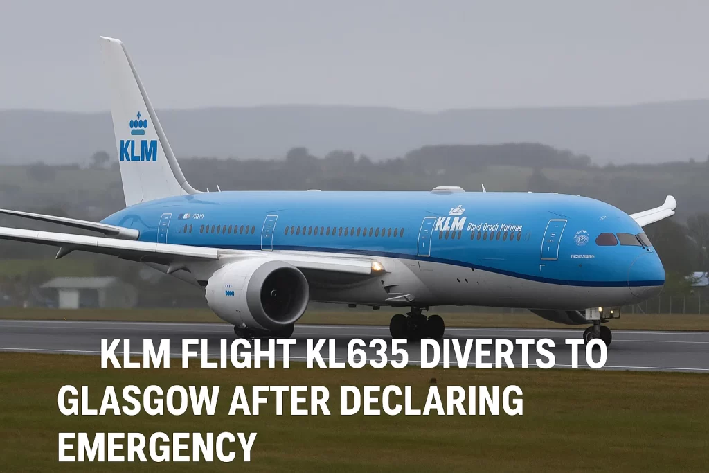 Klm Flight Kl635 Diverts to Glasgow After Declaring Emergency